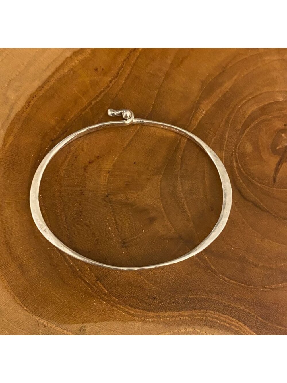 James Avery Hammered Hook-On Bracelet, Size L, Sterling Silver